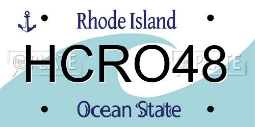 HCRO48 Rhode Island License Plate