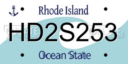 HD2S253 Rhode Island License Plate