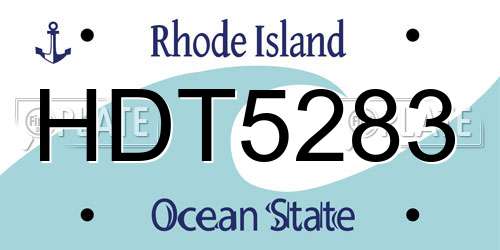 HDT5283 Rhode Island License Plate