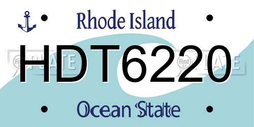 HDT6220 Rhode Island License Plate