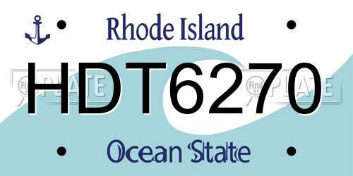HDT6270 Rhode Island License Plate