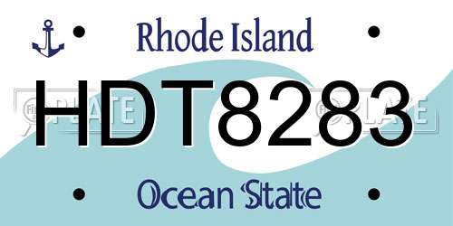 HDT8283 Rhode Island License Plate
