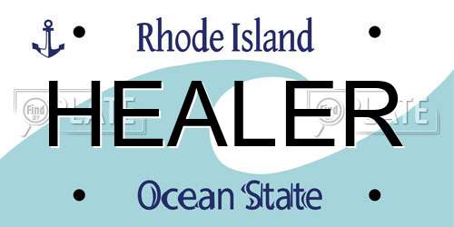 HEALER Rhode Island License Plate