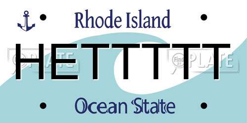 HETTTTT Rhode Island License Plate