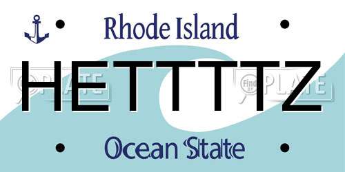 HETTTTZ Rhode Island License Plate