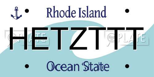 HETZTTT Rhode Island License Plate