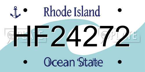 HF24272 Rhode Island License Plate