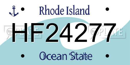 HF24277 Rhode Island License Plate