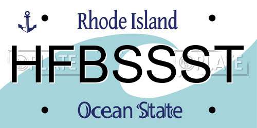 HFBSSST Rhode Island License Plate