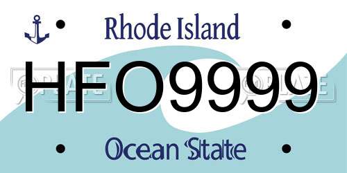 HFO9999 Rhode Island License Plate