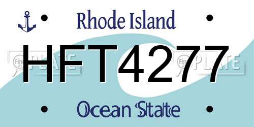 HFT4277 Rhode Island License Plate