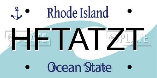 HFTATZT Rhode Island License Plate
