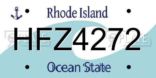 HFZ4272 Rhode Island License Plate