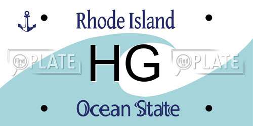 HG Rhode Island License Plate