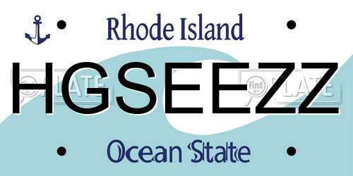HGSEEZZ Rhode Island License Plate