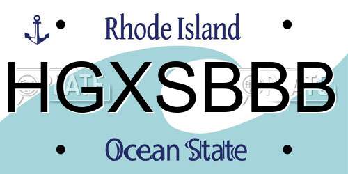HGXSBBB Rhode Island License Plate
