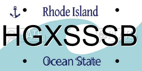 HGXSSSB Rhode Island License Plate