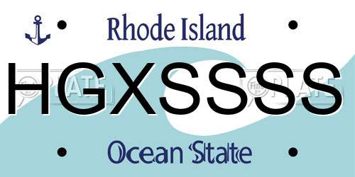 HGXSSSS Rhode Island License Plate