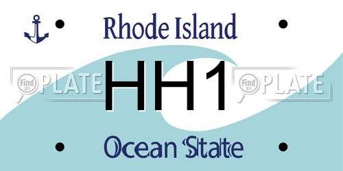 HH1 Rhode Island License Plate