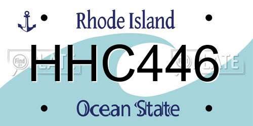 HHC446 Rhode Island License Plate