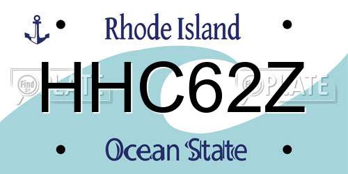 HHC62Z Rhode Island License Plate