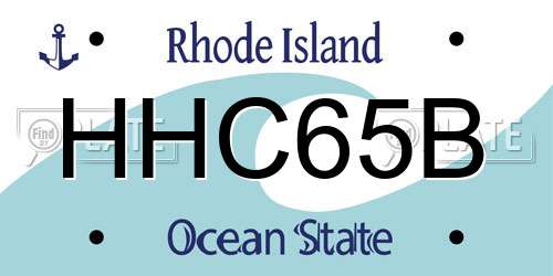 HHC65B Rhode Island License Plate