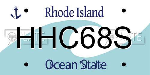 HHC68S Rhode Island License Plate