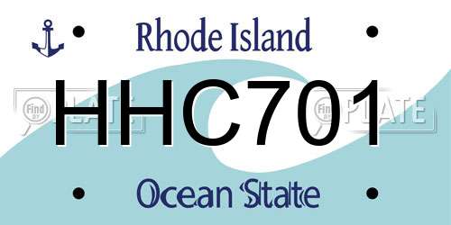 HHC701 Rhode Island License Plate