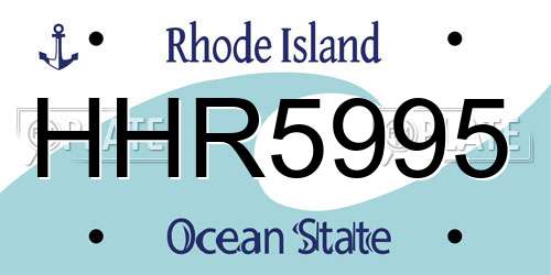 HHR5995 Rhode Island License Plate