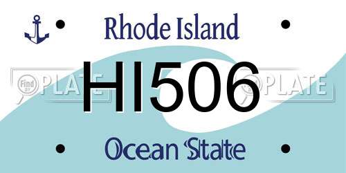 HI506 Rhode Island License Plate