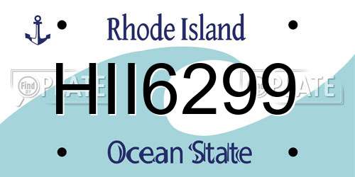 HII6299 Rhode Island License Plate