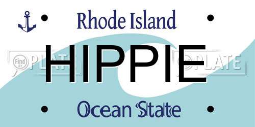 HIPPIE Rhode Island License Plate