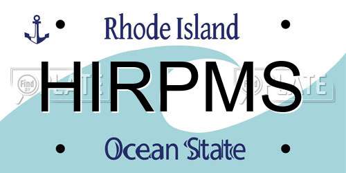 HIRPMS Rhode Island License Plate