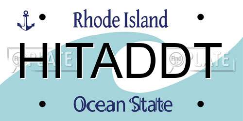 HITADDT Rhode Island License Plate