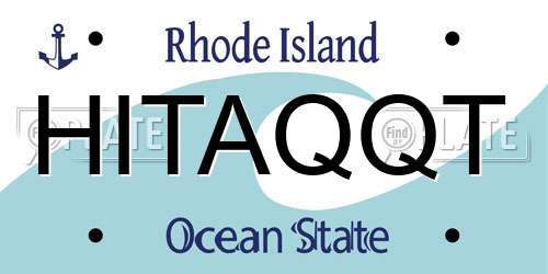 HITAQQT Rhode Island License Plate