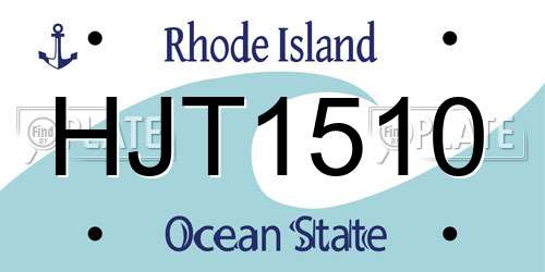HJT1510 Rhode Island License Plate