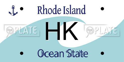 HK Rhode Island License Plate