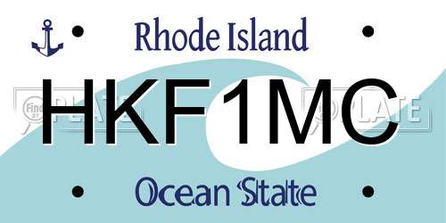 HKF1MC Rhode Island License Plate