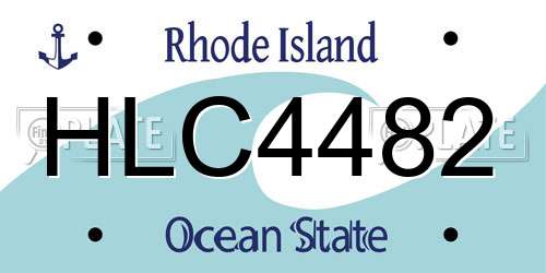 HLC4482 Rhode Island License Plate