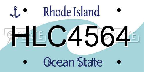 HLC4564 Rhode Island License Plate