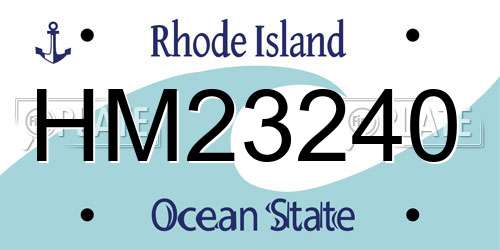 HM23240 Rhode Island License Plate
