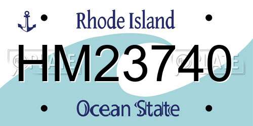 HM23740 Rhode Island License Plate