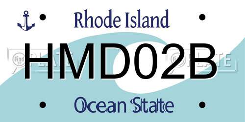 HMD02B Rhode Island License Plate