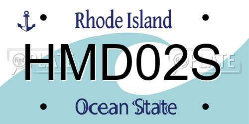 HMD02S Rhode Island License Plate