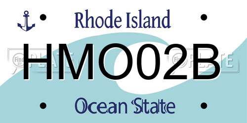 HMO02B Rhode Island License Plate