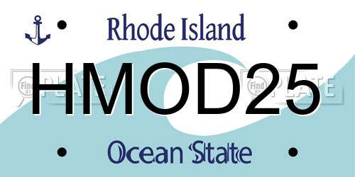 HMOD25 Rhode Island License Plate