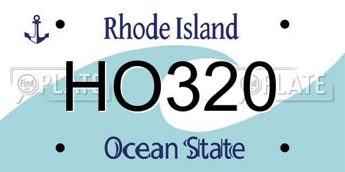 HO320 Rhode Island License Plate