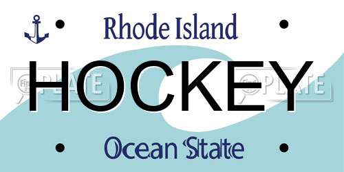 HOCKEY Rhode Island License Plate