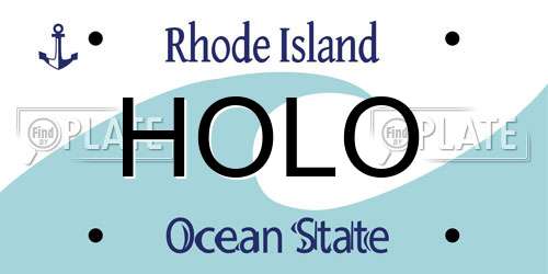 HOLO Rhode Island License Plate