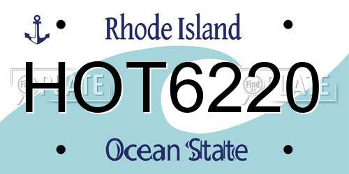HOT6220 Rhode Island License Plate